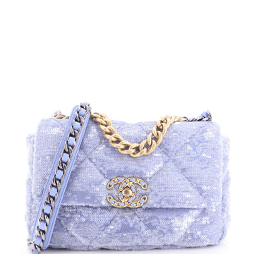Chanel 19 Flap Bag Quilted Sequins