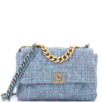 Chanel 19 Flap Bag Quilted Tweed Medium