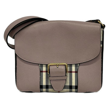 Burberry Pink Beige Multi Leather Nylon