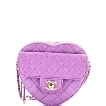 Chanel Cc In Love Heart Bag Quilted