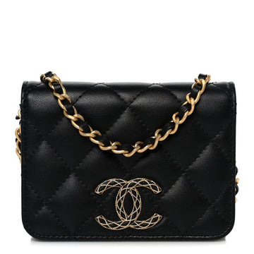 Chanel Lambskin Quilted Mini Cc Flap