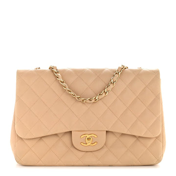Chanel Lambskin Quilted Jumbo Single