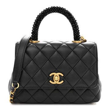 Chanel Calfskin Crystal Quilted Extra