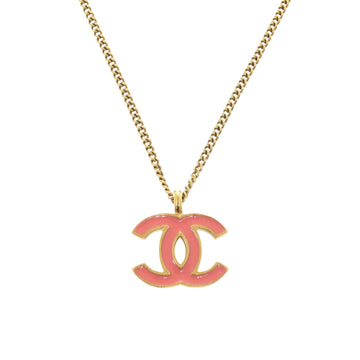 Chanel Cc Gold Plated Enamel Pendant
