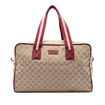 Gucci Gg Canvas Web Travel Bag Pre-Loved