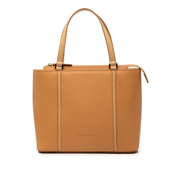 Burberry Leather Tote Pre-Loved Caramel