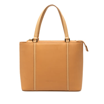 Burberry Leather Tote Pre-Loved Caramel
