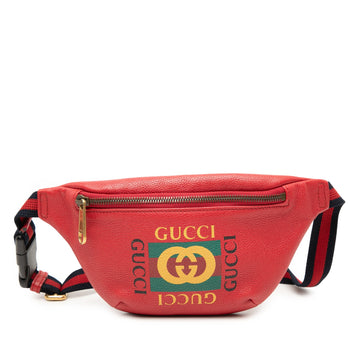 Gucci Small Grained Calfskin Web Logo