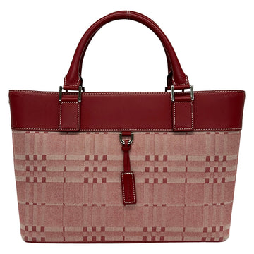 Burberry Handbag Cream Red Jacquard