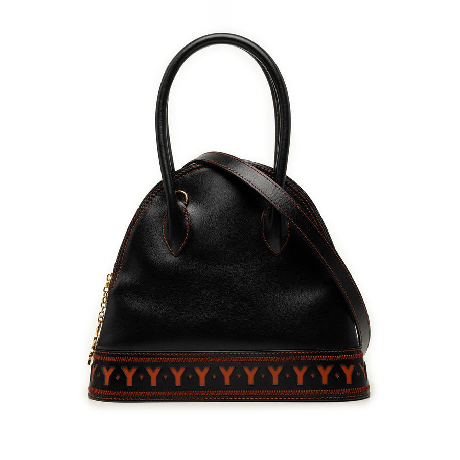 Saint Laurent Leather Y Cutout Satchel