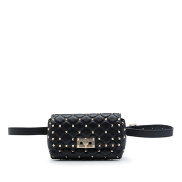 Valentino Lambskin Rockstud Spike Belt