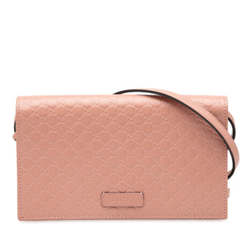 Wallet On Strap Microguccissima Leather