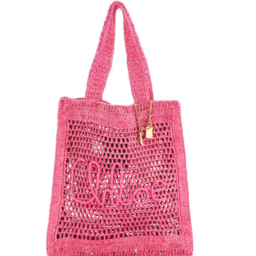 Chloe Summer Banana Tote Woven Raffia