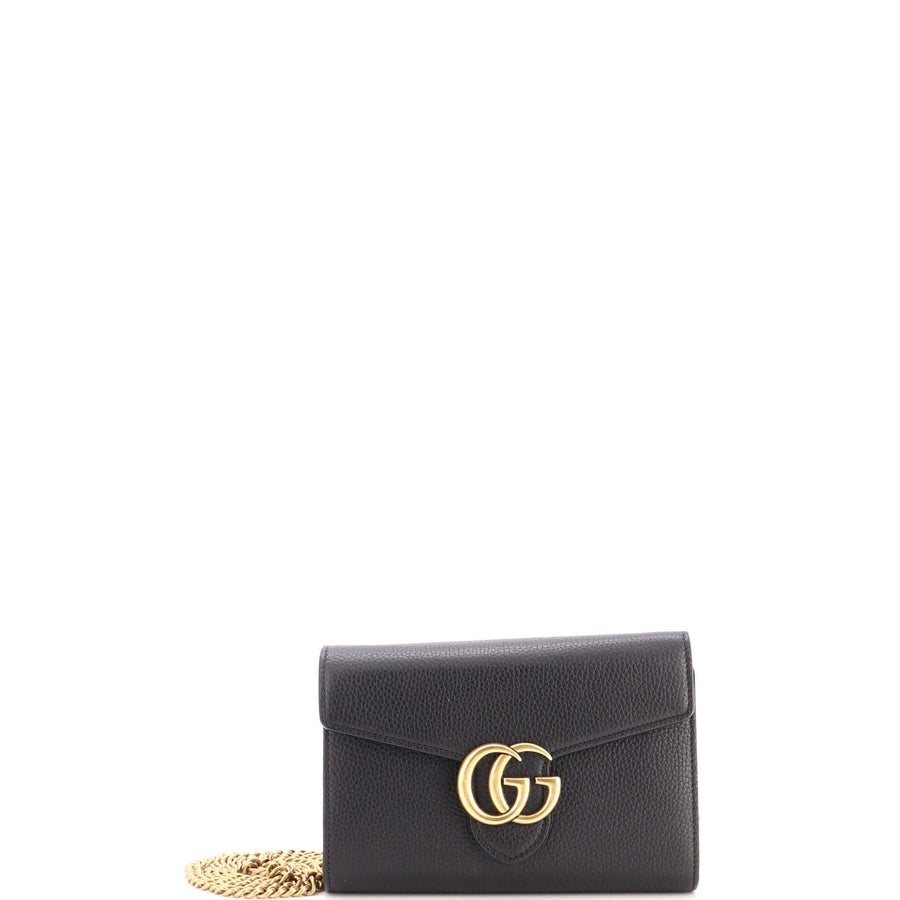 Gucci Gg Marmont Chain Wallet Leather
