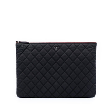 Chanel O Case Clutch Quilted Lambskin