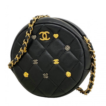 Chanel 18K Charms Round Clutch With
