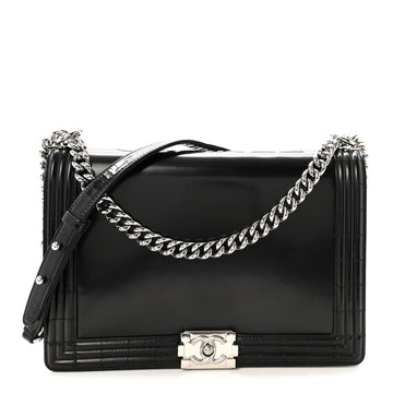 Chanel Glazed Calfskin Large Boy Flap