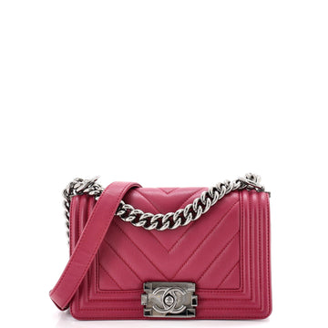 Chanel Boy Flap Bag Chevron Calfskin