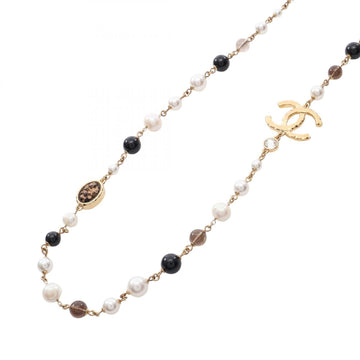 Chanel Cc Logo Pendant Necklace Metal