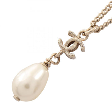 Chanel Cc Logo Pendant Necklace Metal