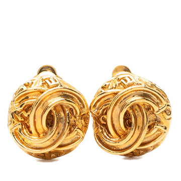 Chanel Cc Logo Clip-On Earrings Metal
