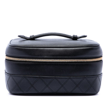 Chanel Cc Quilted Lambskin Vanity Case