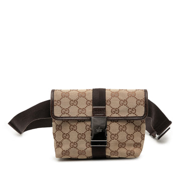 Gucci Gg Canvas Belt Bag Pre-Loved Beige