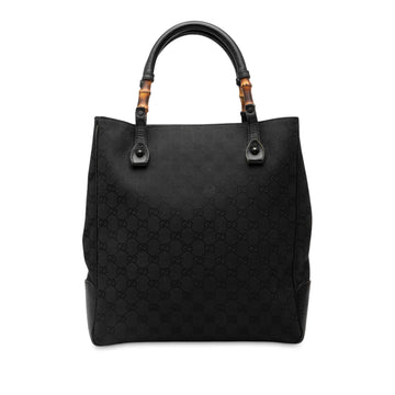 Gucci Gg Canvas Bamboo Tote Pre-Loved
