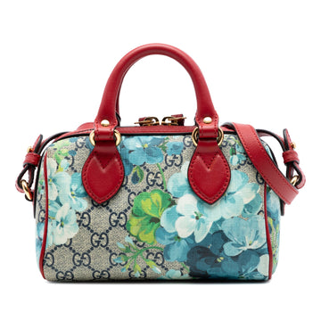 Gucci Mini Gg Supreme Blooms Boston Bag
