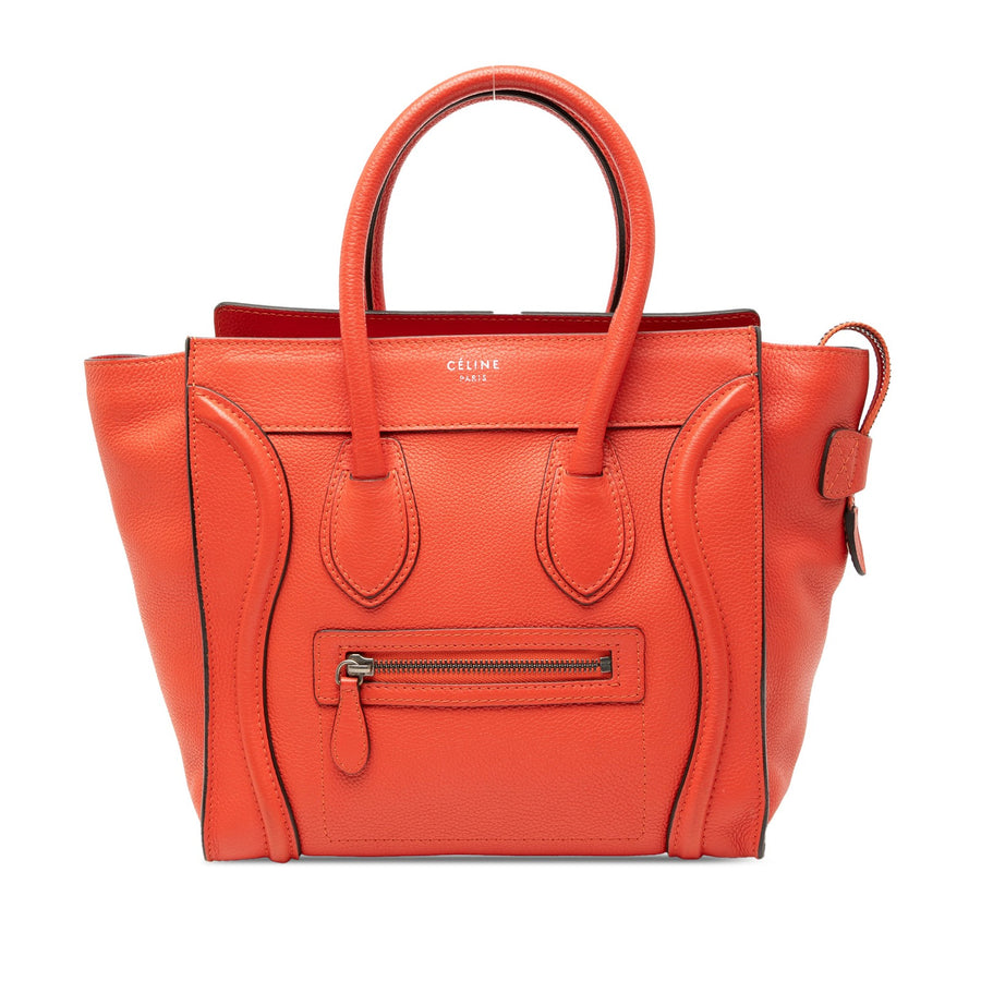 Celine Micro Leather Luggage Tote Pre-