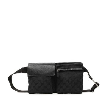 Gucci Gg Canvas Double Pocket Belt Bag