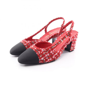 Chanel Slingback Coco Mark Sandals Heels