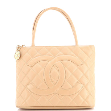 Chanel Medallion Tote Quilted Caviar