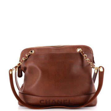 Chanel Vintage Zipped Chain Tote Caviar