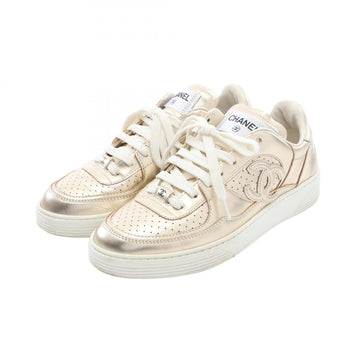 Chanel Coco Mark Sneakers Shoes Leather