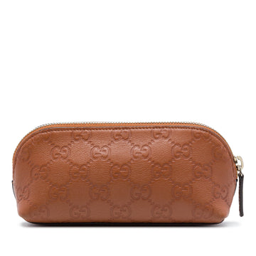 Gucci Ssima Pouch Pre-Loved Brown