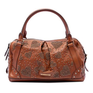 Burberry Leather Heart Studded Boston