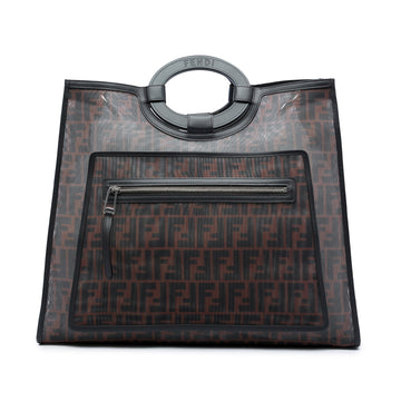 Fendi Runaway Shopper Tote Zucca Mesh