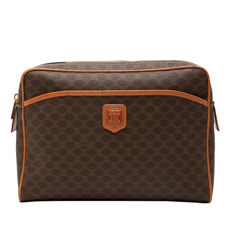 Celine Macadam Coated Canvas Clutch Pre-