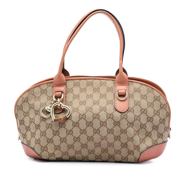Gucci Gg Canvas Heart Bit Satchel Pre-