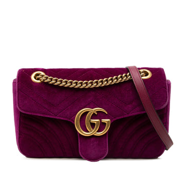 Gucci Medium Gg Marmont Matelasse Velvet