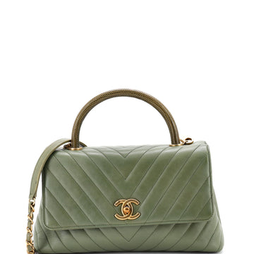 Chanel Coco Top Handle Bag Chevron
