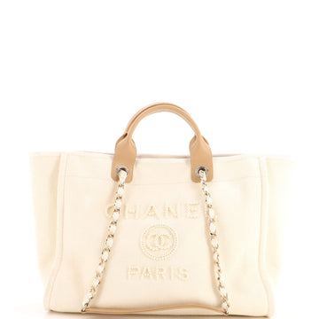 Chanel Deauville Tote Pearl Embellished