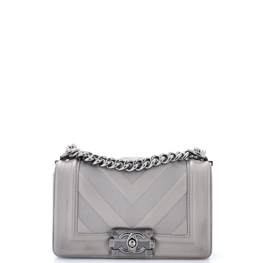 Chanel Boy Flap Bag Perforated Chevron