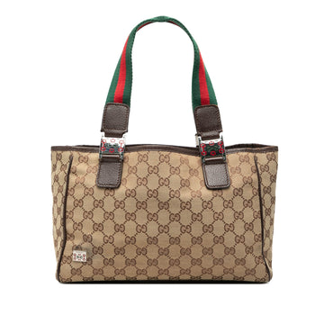 Gucci Gg Canvas Web Pop Tote Pre-Loved