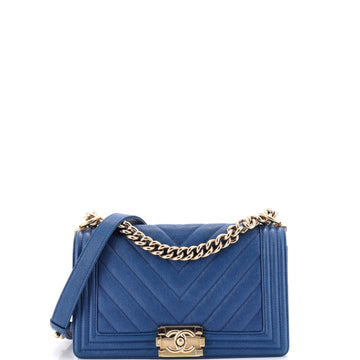Chanel Boy Flap Bag Chevron Caviar Old