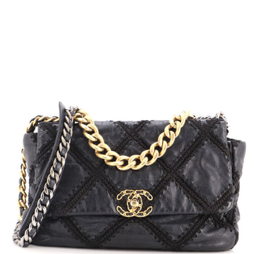 Chanel 19 Flap Bag Crochet Quilted