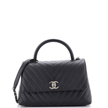 Chanel Coco Top Handle Bag Chevron