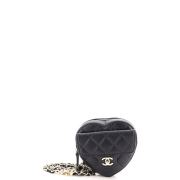 Chanel Cc In Love Heart Belt Bag Quilted