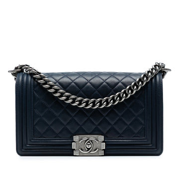Chanel Boy Flap Bag Quilted Lambskin Old
